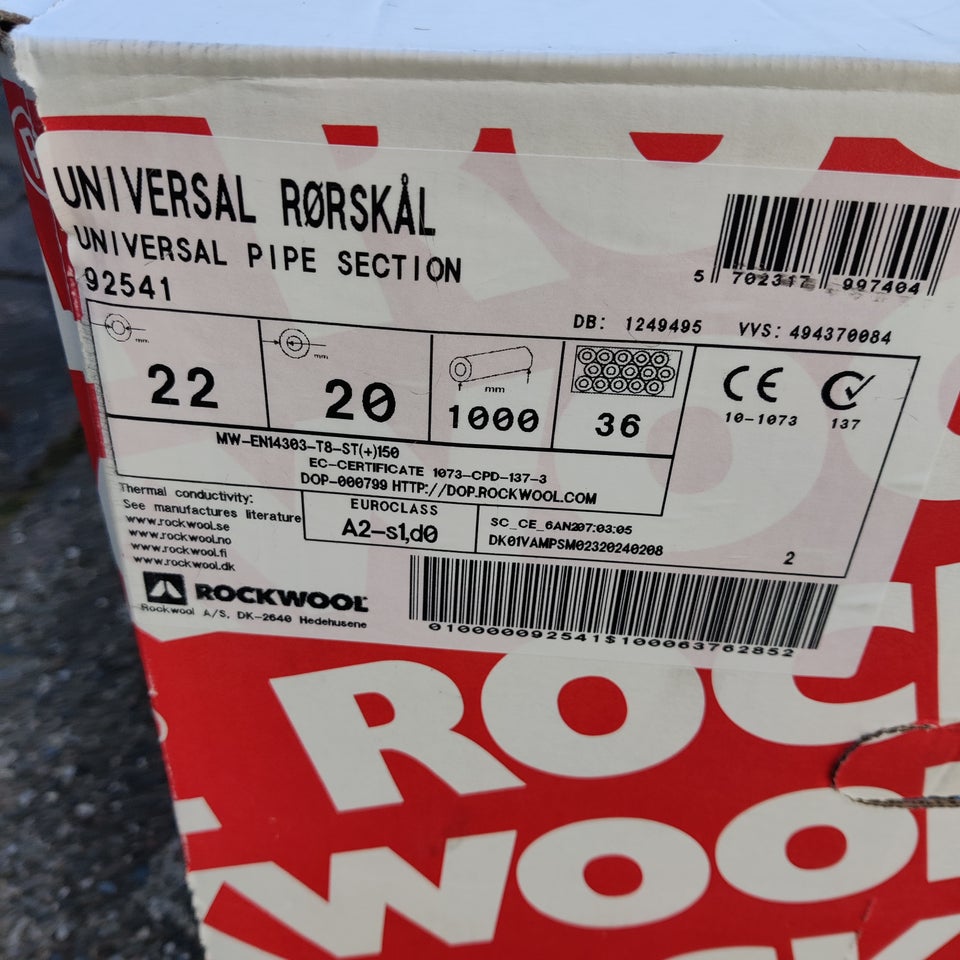 Rørskåle rockwool