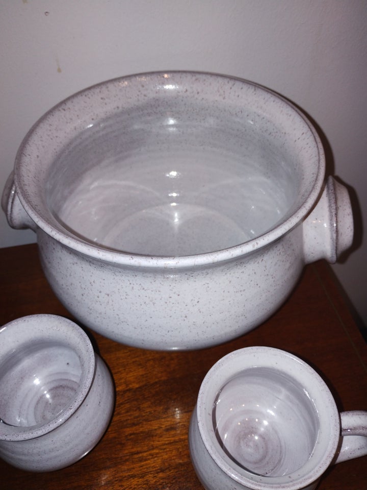 Keramik Bowle med 2 krus Kaj