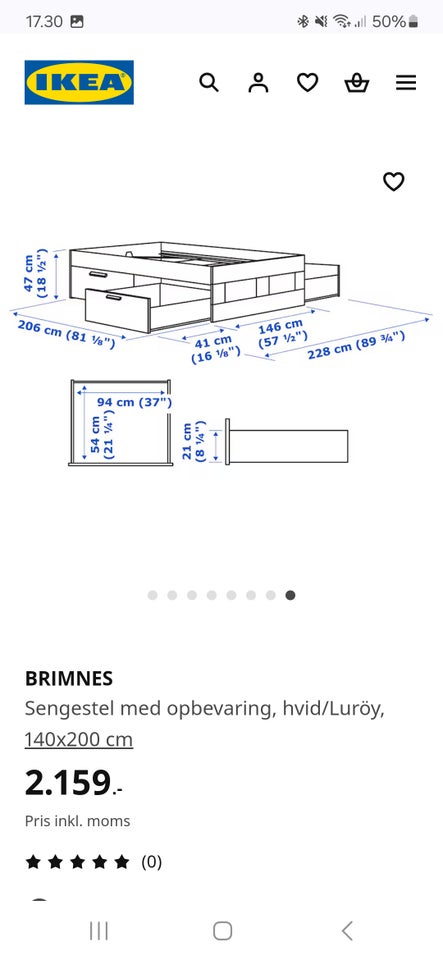 Dobbeltseng, IKEA, b: 140