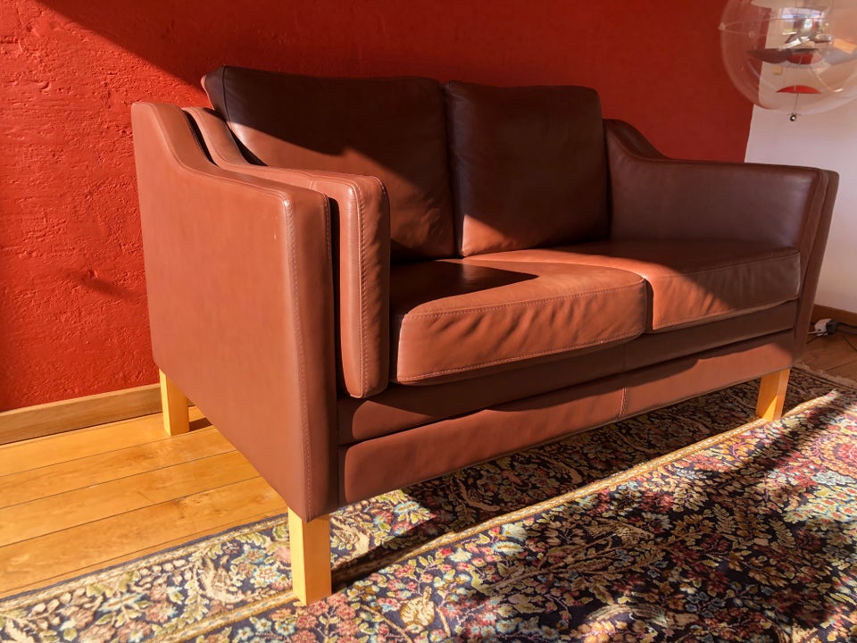 Sofa, læder, 2 pers.