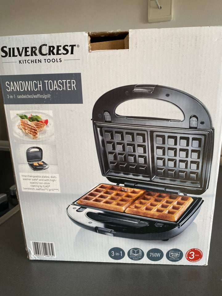 Sandwich Toaster 3-i-1 sandwich