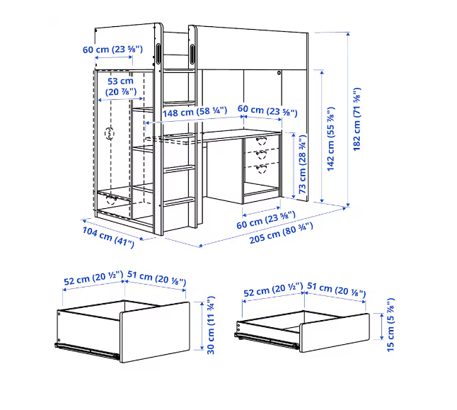 IKEA Småstad Køjeseng