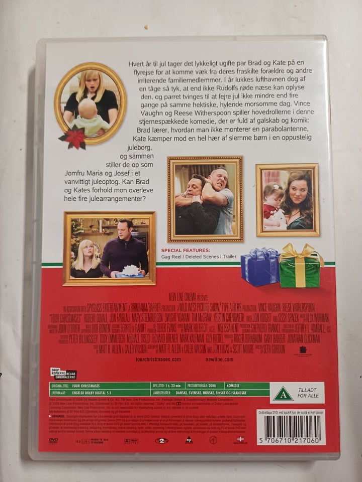 Four Christmases, DVD, komedie