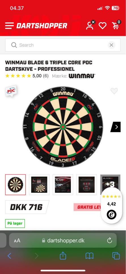 Dartskive, Winmau triplecore