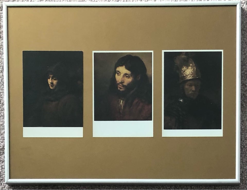 3 postkort , Rembrandt, b: 40 cm h: 30