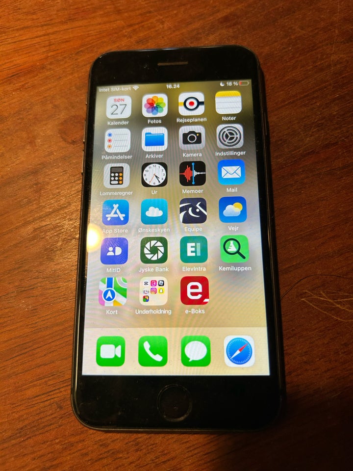 iPhone 8, 256 GB, sort