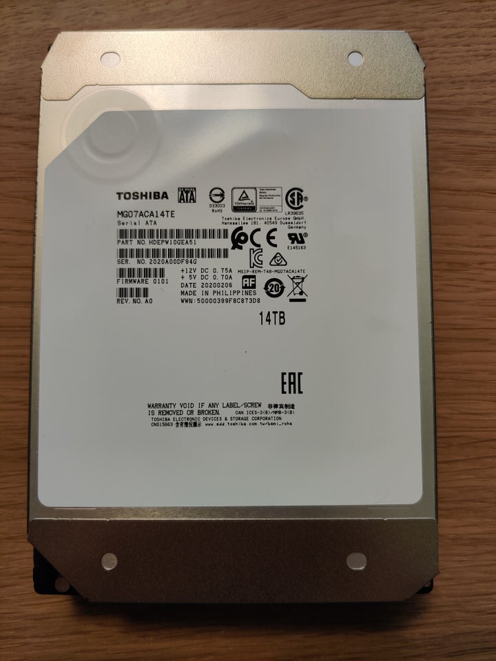 Toshiba, 14000 GB, Perfekt