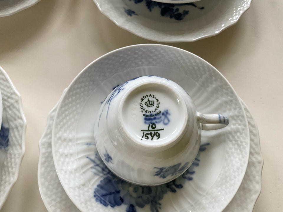 Porcelæn 12 Pers kaffestel blå