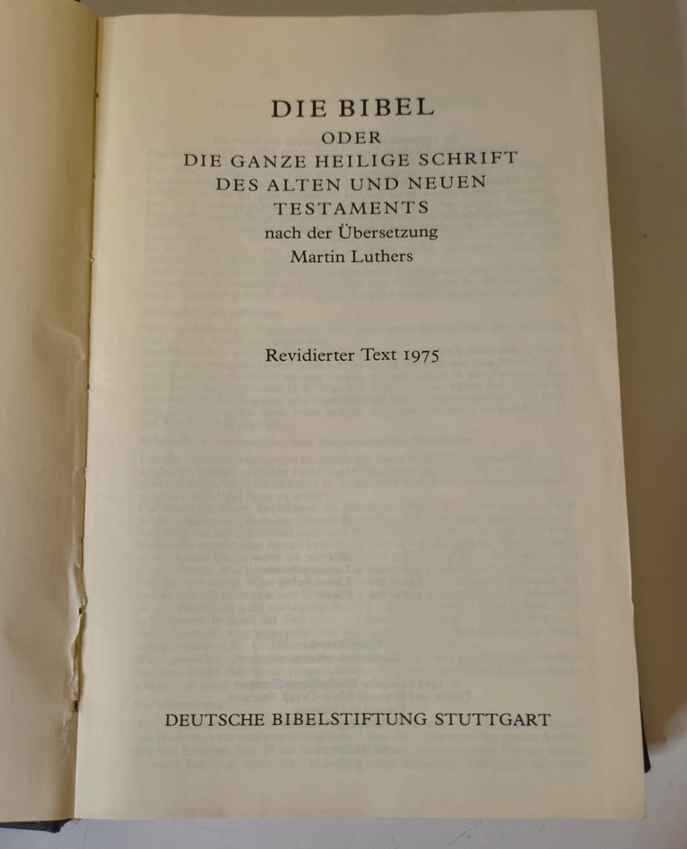 Die bibel, Martin luthers, år 1978