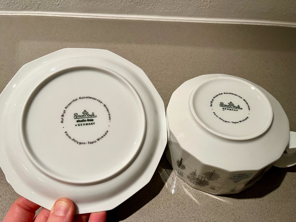 Porcelæn Tallerken Kande