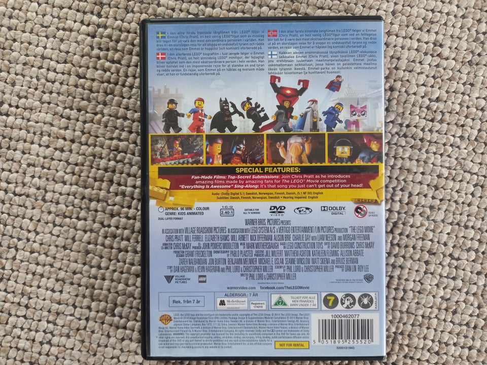 The Lego Movie, DVD, tegnefilm