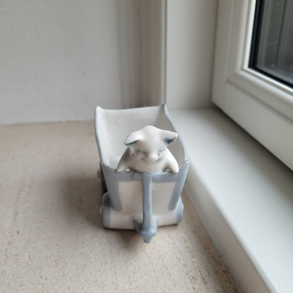 Porcelæn Skål skulptur Grisling