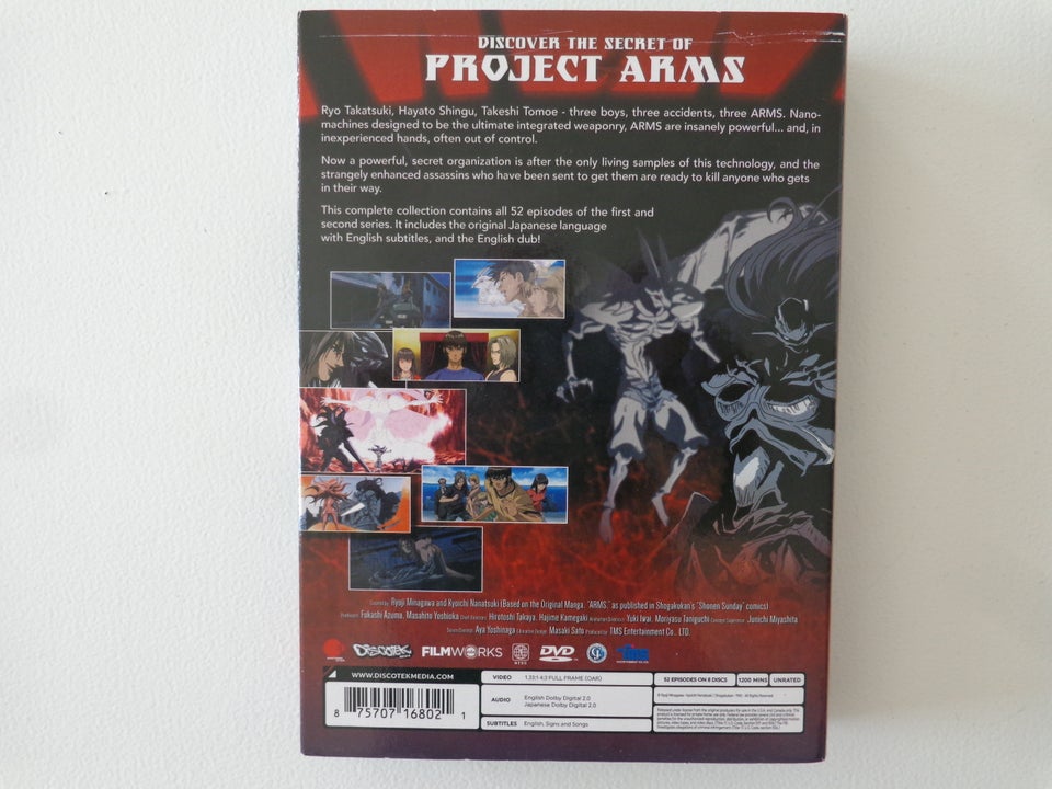 Project Arms Discotek Anime, DVD,