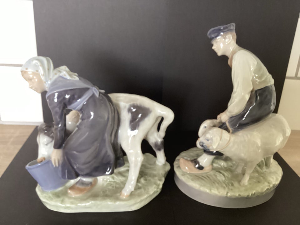 Landbrugsfigurer i porcelæn Kgl