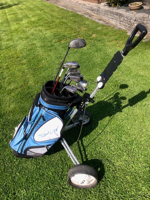 Golfudstyr Vogn+Bag+køller
