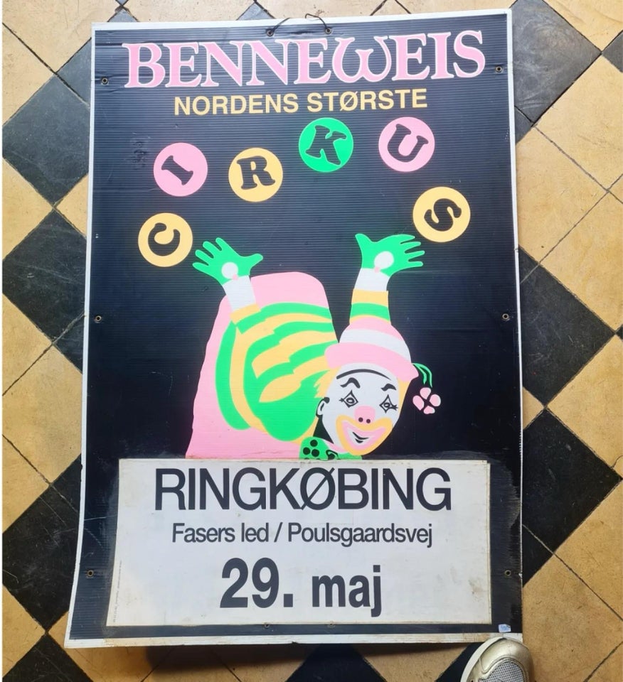 Cirkus plakat Benneweis motiv: