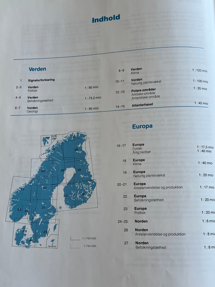 Gyldendals Atlas, emne: geografi