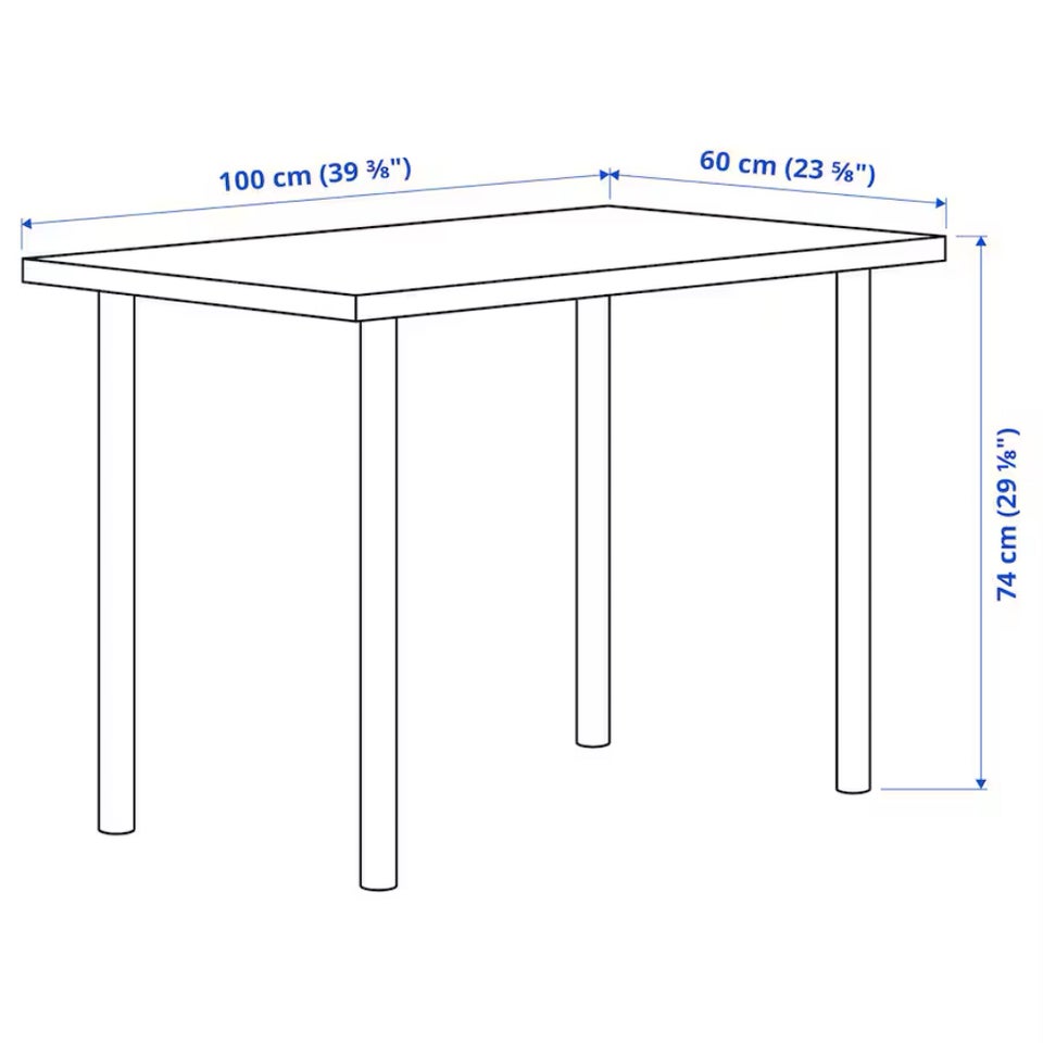 Skrive-/computerbord, IKEA, b: