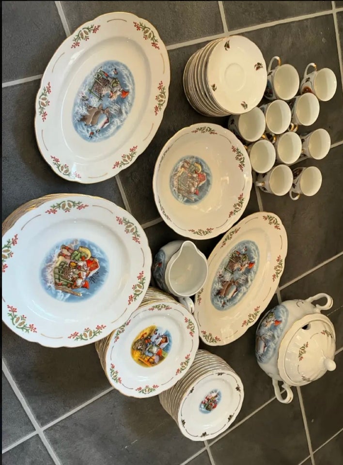 Porcelæn, Jule stel tallerkner,