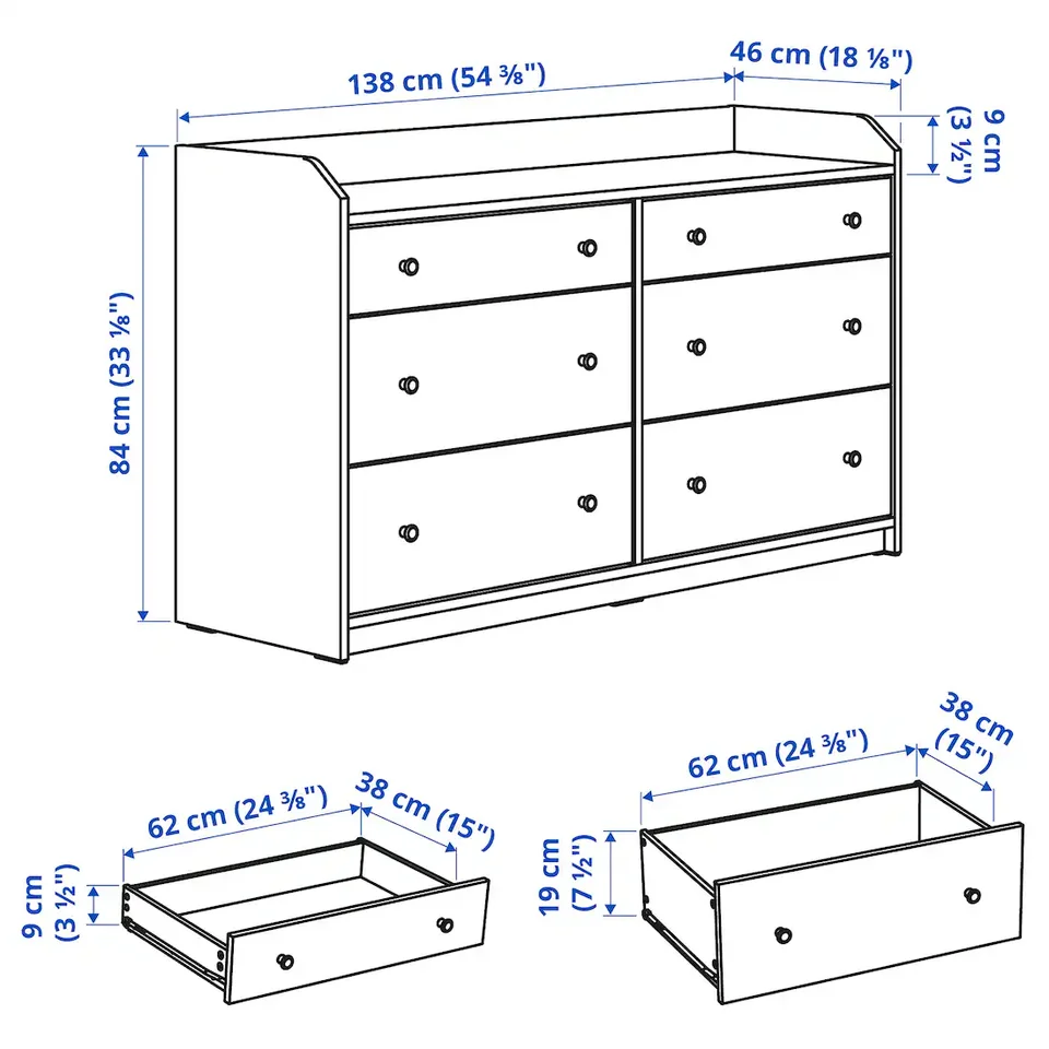 Kommode, andet materiale, b: 138 d: