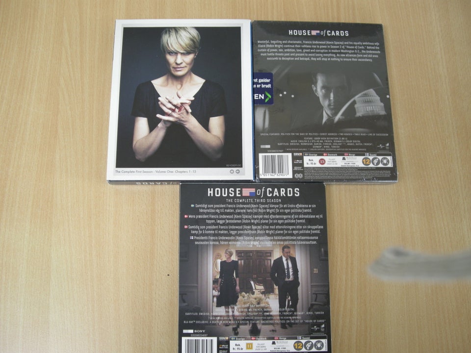 House of card sæson 1-3, Blu-ray,