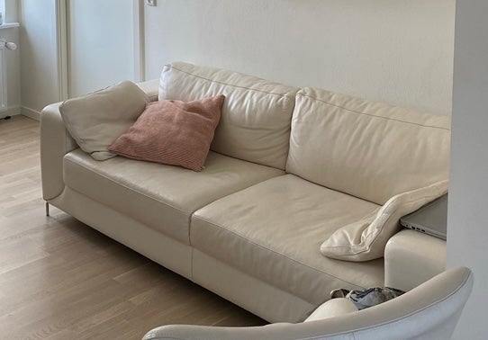 Sofa, læder, 3 pers.