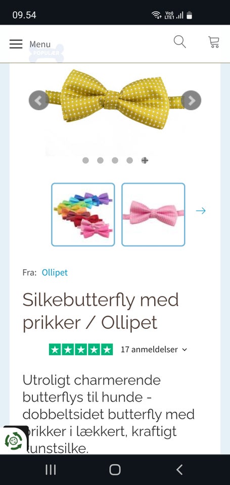 Hundebeklædning Butterfly