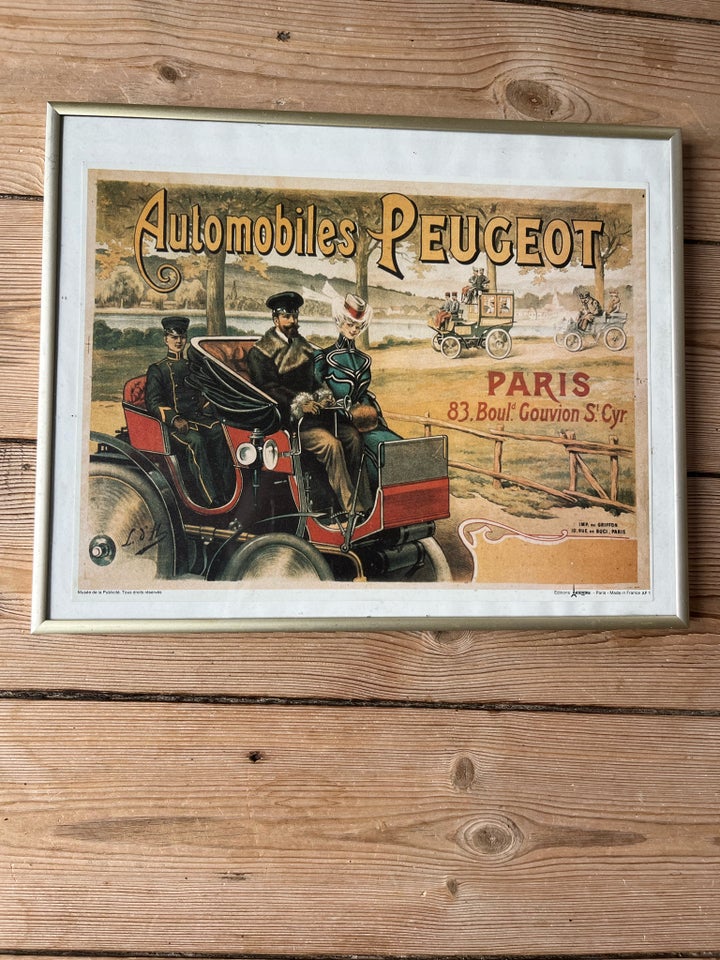 Plakat ? motiv: Gammel Peugeot