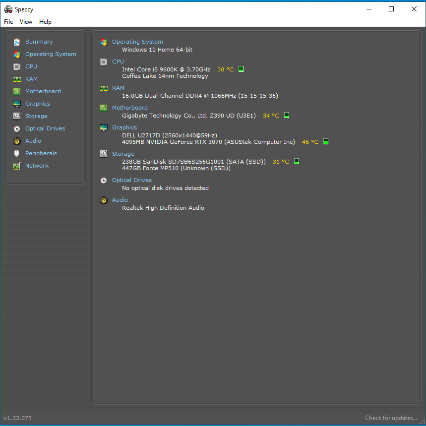 Selvbyg I6 9600K Ghz 16 GB ram