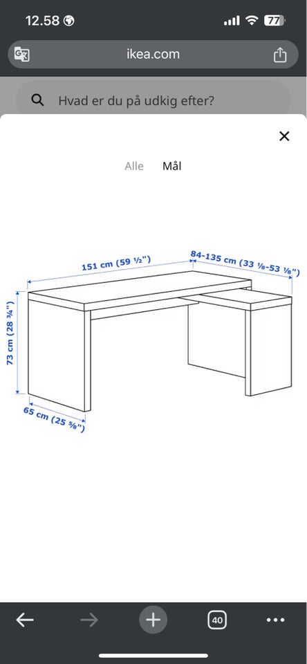 Skrivebord, Ikea