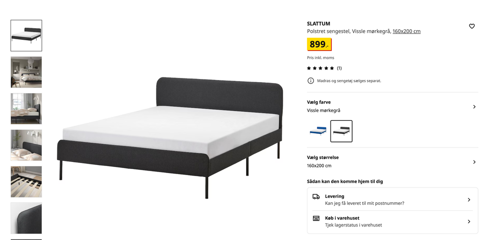 Dobbeltseng, Slattum Ikea med