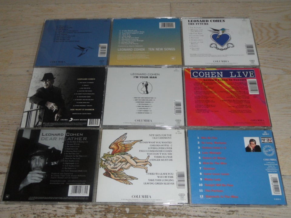 LEONARD COHEN : 9 CD MED LEONARD ,