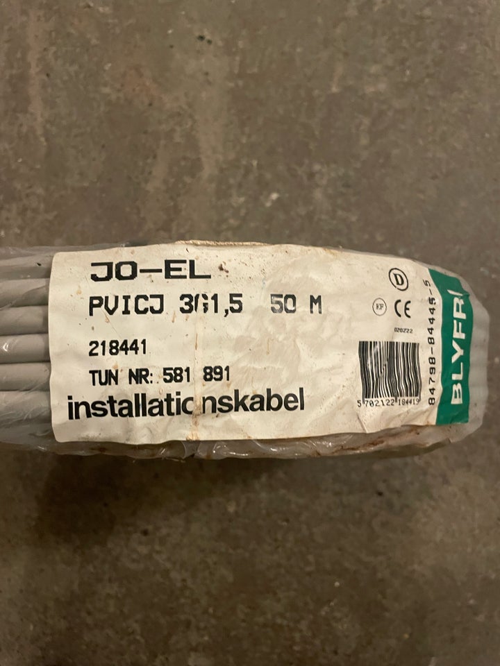 Installationskabel, JO-EL, 50 m.