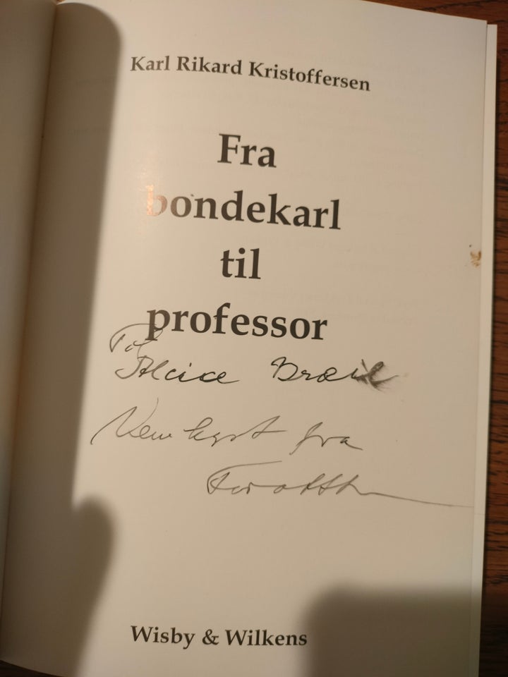 Fra Bondekarl til Professor, Karl