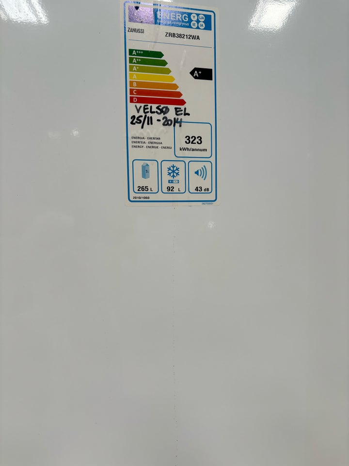 Køle/fryseskab Zanussi 2017 265