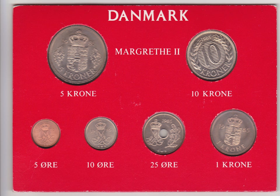 Danmark, mønter, 1985