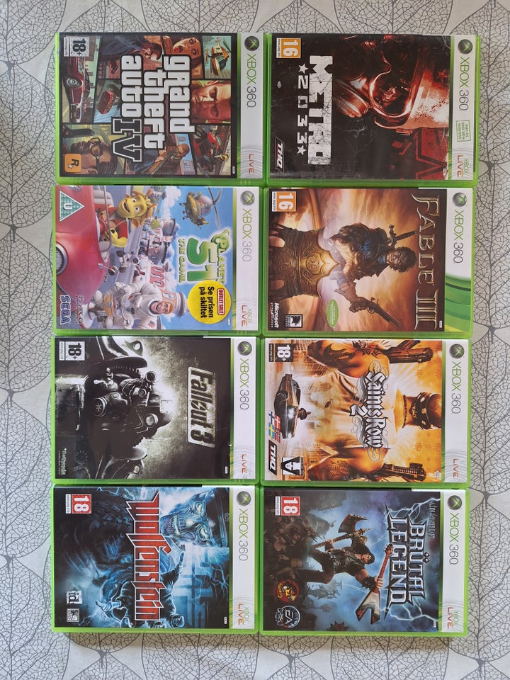 Blandet Xbox 360 Spil, Xbox 360,