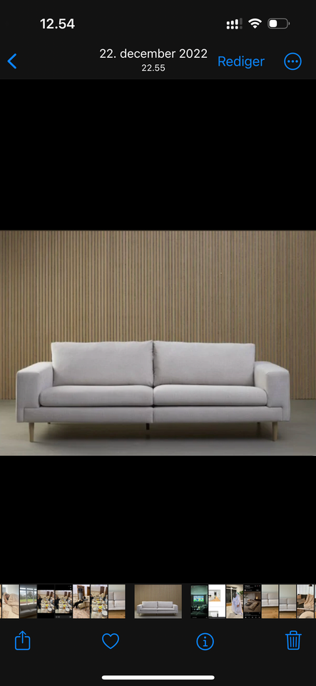 Sofa stof 2 pers