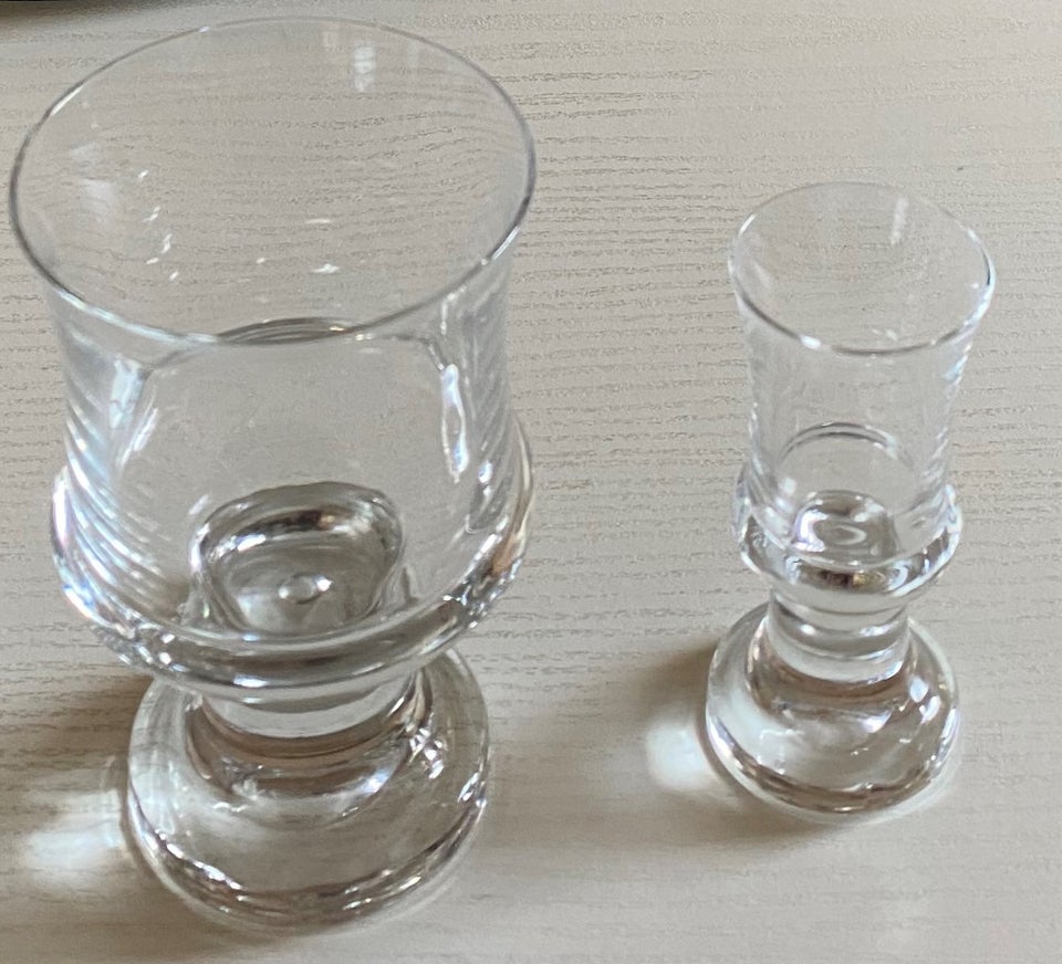 Glas Ølglas og snapseglas