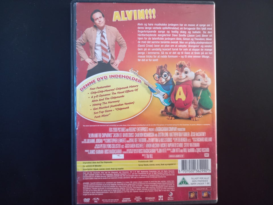 Alvin og de frække jordegern, DVD,