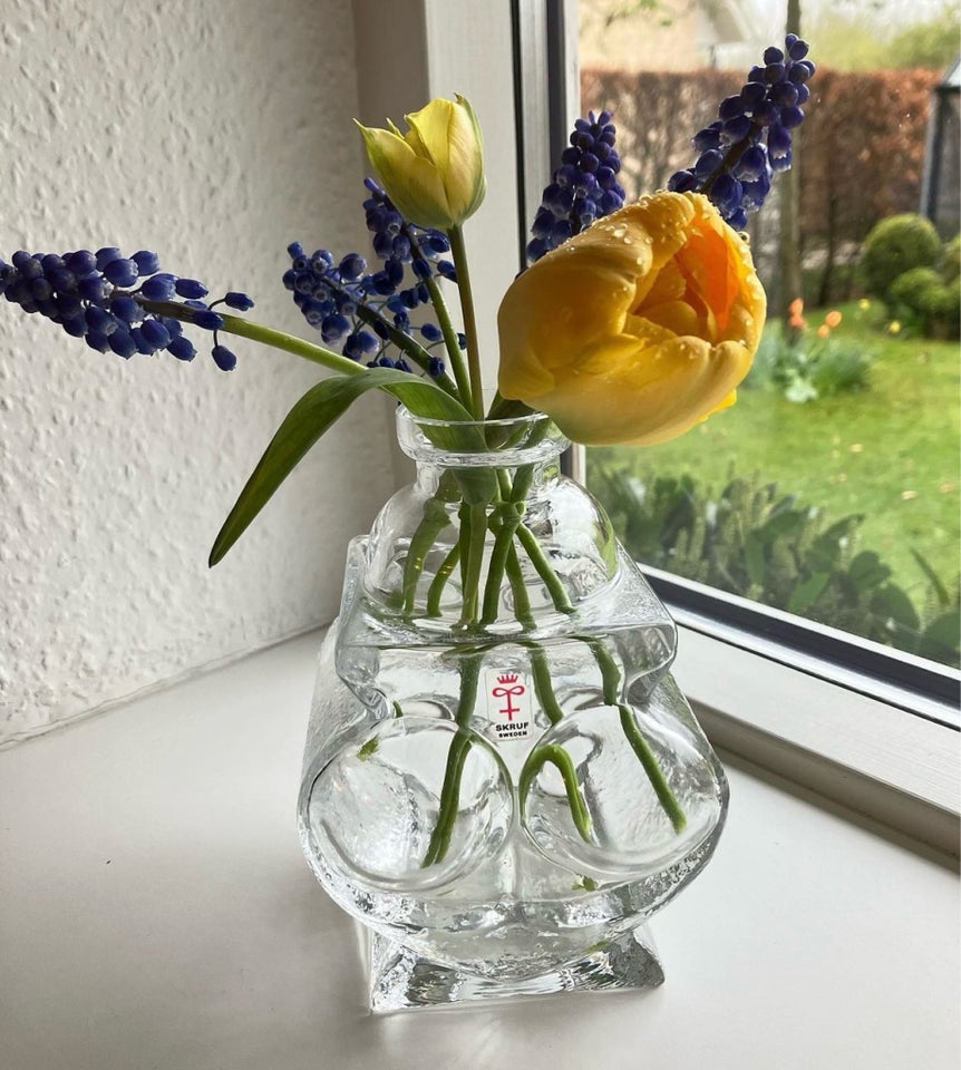 Glas Vase Skruf glasbruk