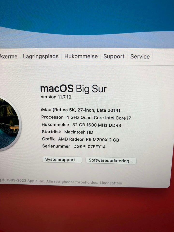 iMac, 27" Retina 5K Tynd Model, 4.0