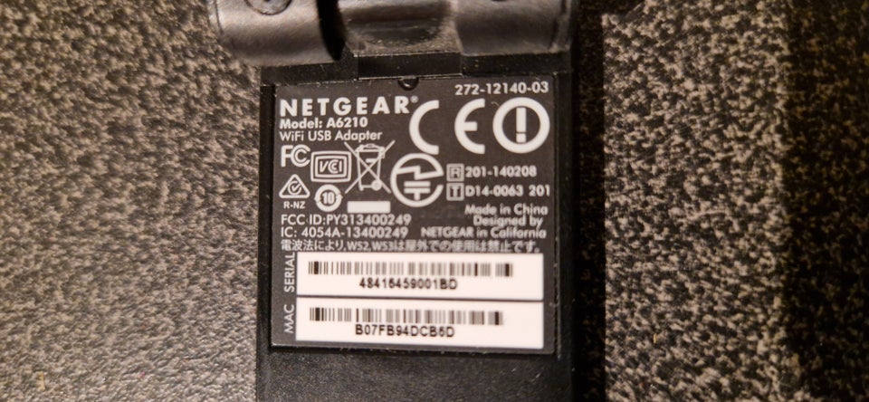 Netkort, wireless, NETGEAR A6210