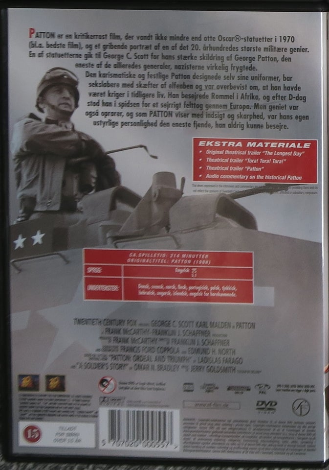 Pansergeneralen Patton, DVD,