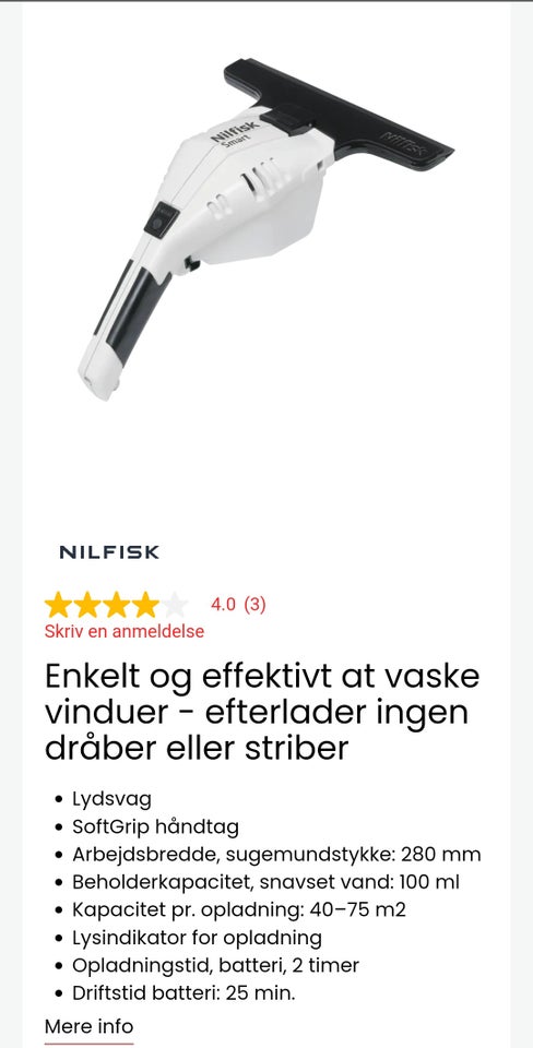 Nilfisk smart vinduesvasker