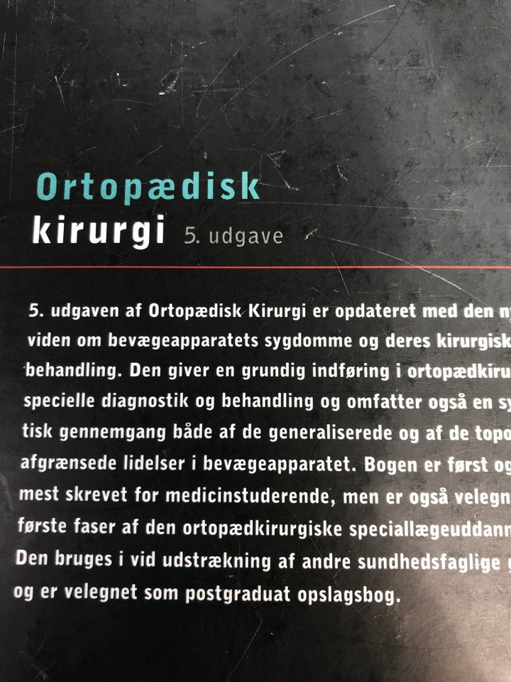 Ortopædisk kirurgi, emne: krop og