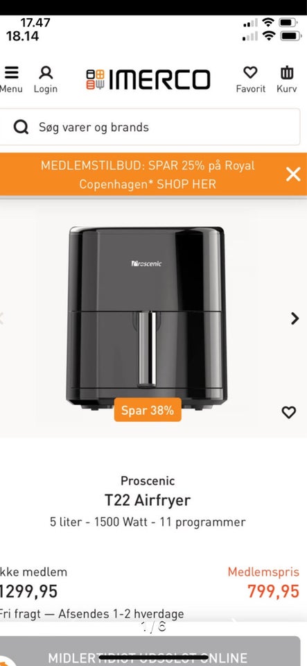 Airfryer Proscenic