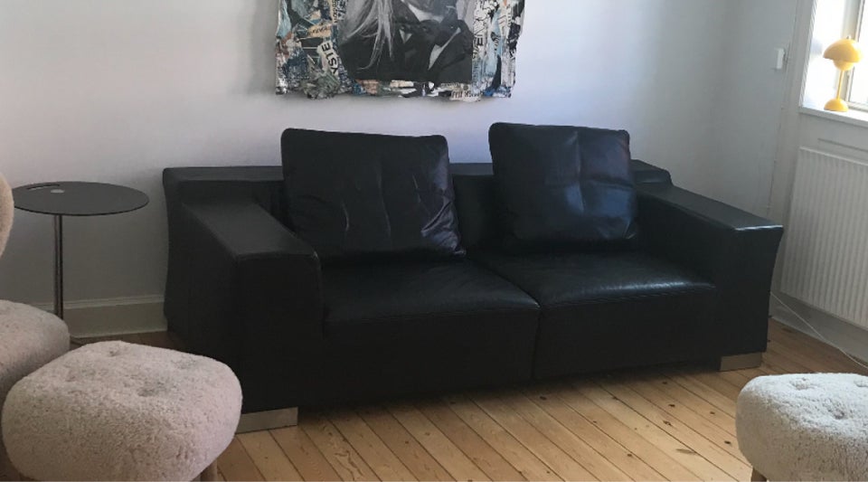 Sofa, læder, 2 pers.