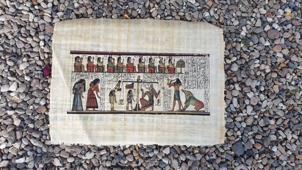 Billede malet på papyrus. , Egypten