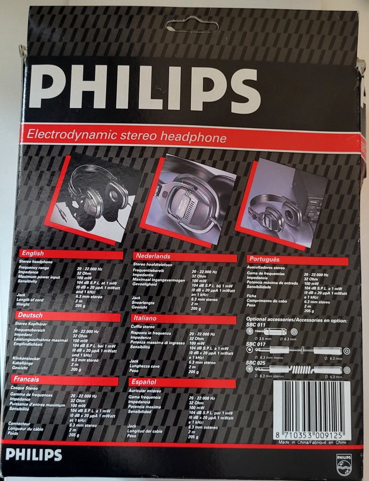 HiFi / DJ hovedtelefoner, Philips,